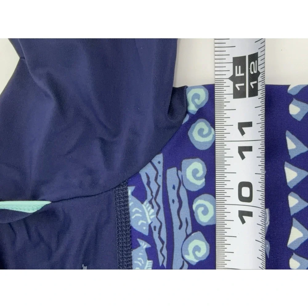 Patagonia Long Sleeve Rash Guard Swim Shirt Toddler 2T Navy Blue Fish Waves